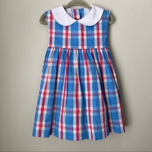 Little English Plaid Collared Dress